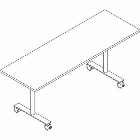 GROUPE LACASSE Table, Rectangular, Mobile, 60inWx24inDx29inH, Snow LAST1SMRC2460TO